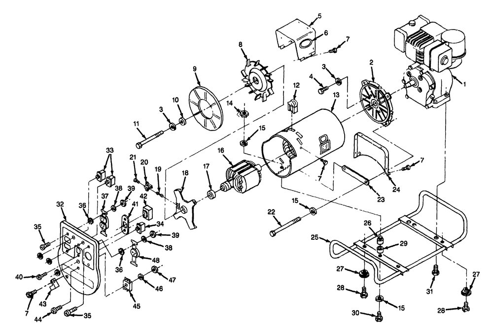 Replacement Parts For Model 4w108 Diagram and Parts List for 8919-0-4W108  Briggs and Stratton Generator